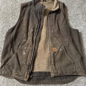 Carhartt Men's Dark Brown Work Vest